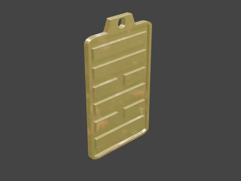 Yijing hexagram 37 pendant 3D Model