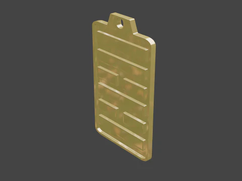 Yijing hexagram 37 pendant 3D Model