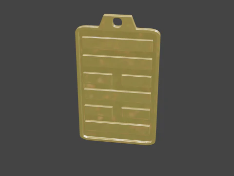Yijing hexagram 37 pendant 3D Model