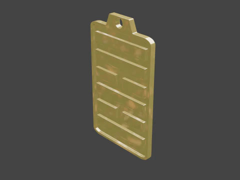 Yijing hexagram 37 pendant 3D Model