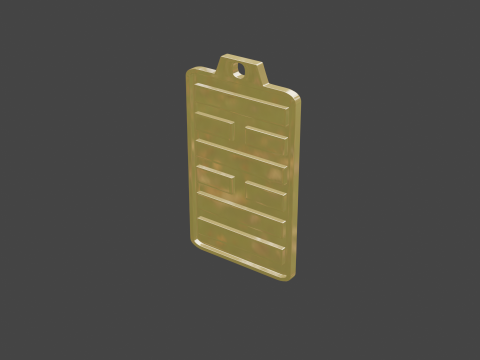 Yijing hexagram 38 pendant Modelo 3D