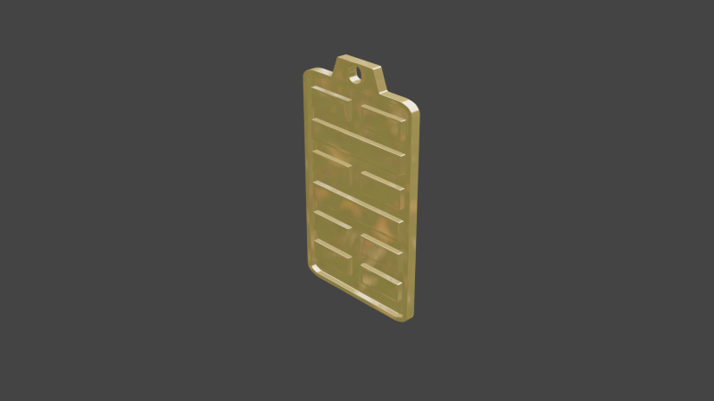 Yijing hexagram 39 pendant Model 3D .c4d .max .obj .3ds .fbx .stl .blend