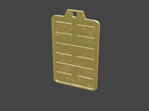 Yijing hexagram 40 pendant Modelo 3D