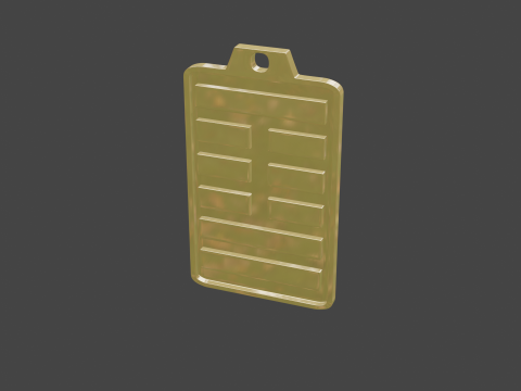 Yijing hexagram 41 pendant Modello 3D