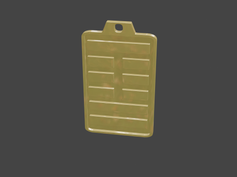 Yijing hexagram 41 pendant Modello 3D