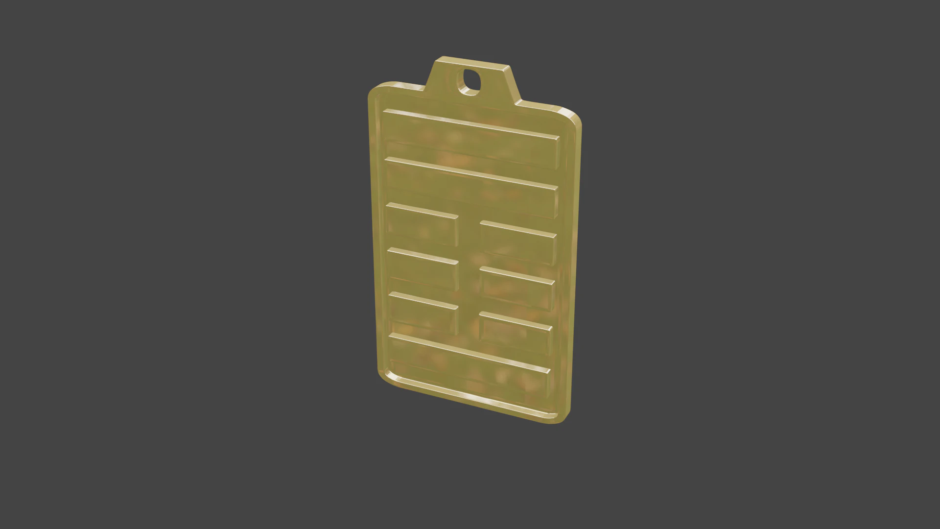 Yijing hexagram 42 pendant 3D Model .c4d .max .obj .3ds .fbx .stl .blend 