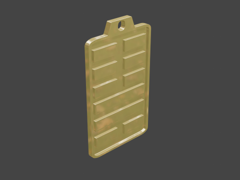 Yijing hexagram 46 pendant Modello 3D