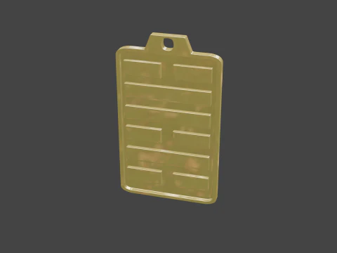 Pingente hexagrama 47 Yijing Modelo 3D