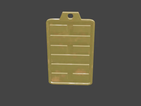 Yijing hexagram 48 pendant 3D Model