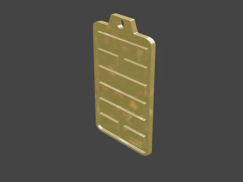 Pingente hexagrama 50 Yijing Modelo 3D