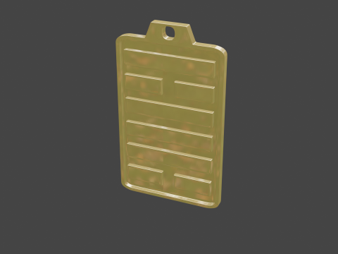 Yijing hexagram 50 pendant Modelo 3D