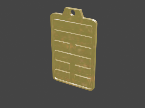 Yijing hexagram 53 pendant Modelo 3D