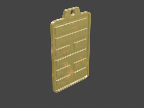 Yijing hexagram 53 pendant Modelo 3D