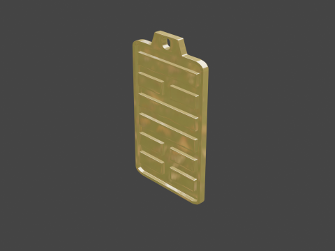Yijing hexagram 56 pendant 3D Model