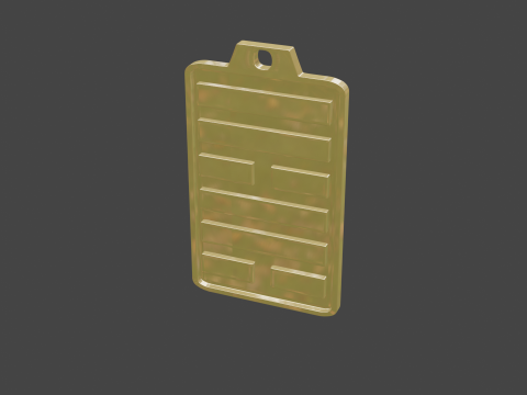 Yijing hexagram 57 pendant Model 3D