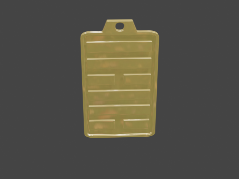 Yijing hexagram 57 pendant Model 3D