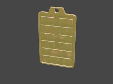 Yijing hexagram 60 pendant Modelo 3D