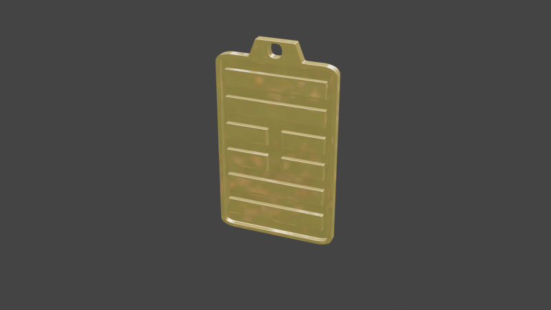 Yijing hexagram 61 pendant 3D-Modell .c4d .max .obj .3ds .fbx .stl .blend 