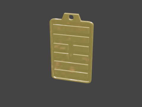 Yijing hexagram 61 pendant 3D-Modell