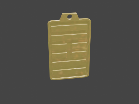Yijing hexagram 61 pendant 3D-Modell
