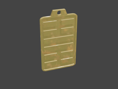 Yijing hexagram 62 pendant 3D Model