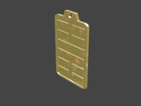 Yijing hexagram 62 pendant 3D Model