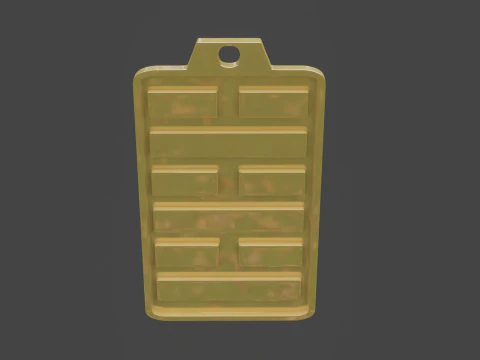 Colgante Yijing hexagrama 63 Modelo 3D