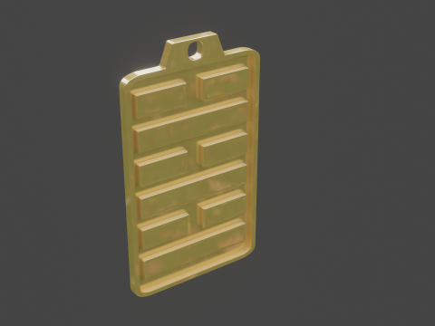 Yijing hexagram 63 pendant 3D Model