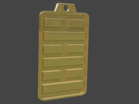 Yijing hexagram 63 pendant 3D Model