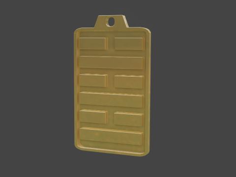 Yijing hexagram 63 pendant 3D Model