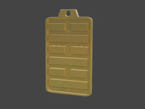Yijing hexagram 63 pendant 3D Model