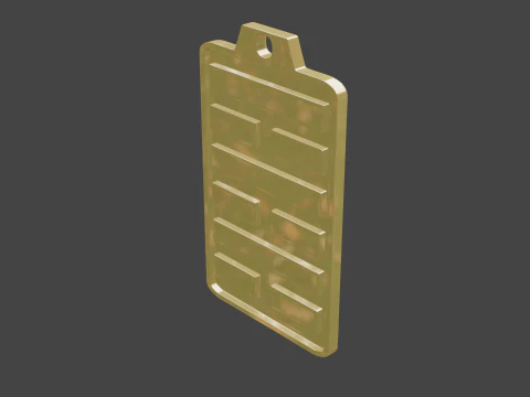 Yijing hexagram 64 pendant 3D Model