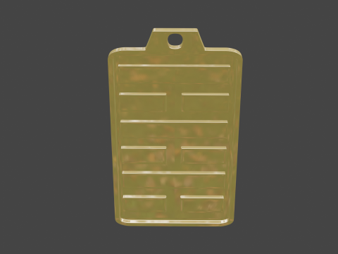 Yijing hexagram 64 pendant 3D 모델