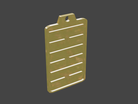 Yijing hexagram 64 pendant 3D 모델
