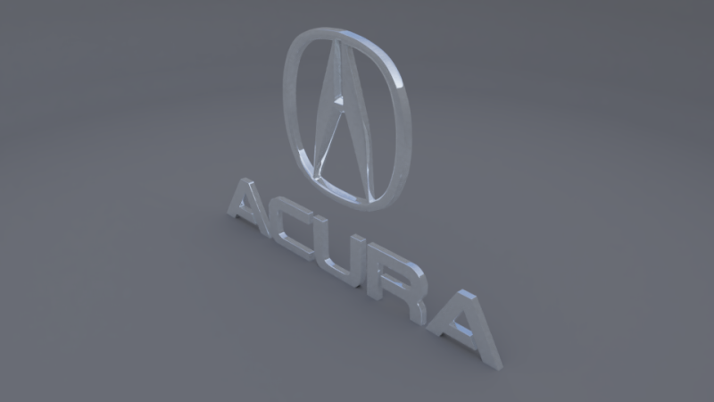 Acura logo 3D Модель .c4d .max .obj .3ds .fbx .stl .blend 