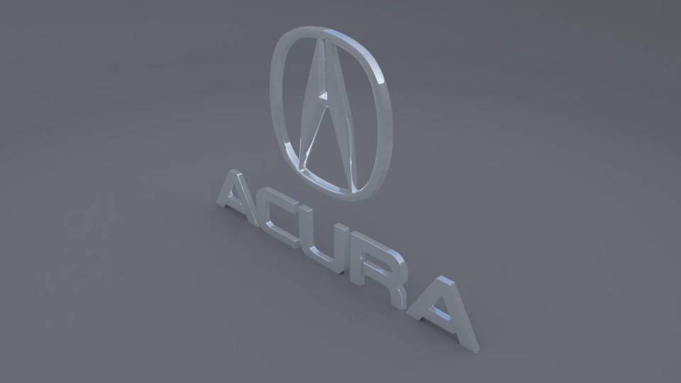 Acura logo 3D Model .c4d .max .obj .3ds .fbx .stl .blend 