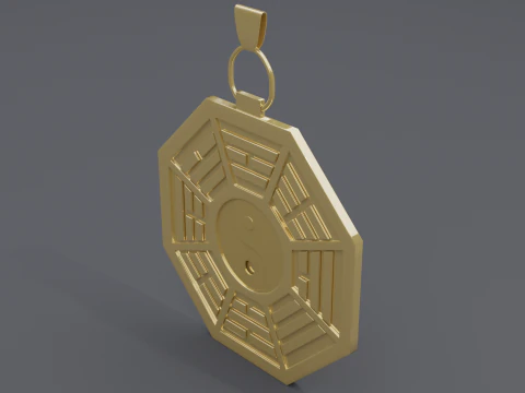 Bagua pendant 3D Model