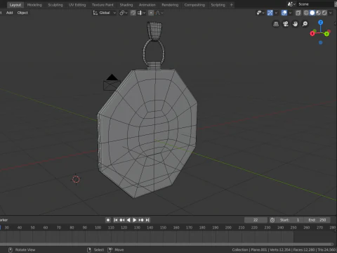 Bagua pendant 3D Model