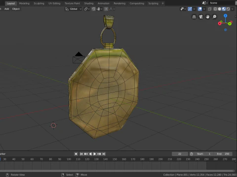 Bagua pendant 3D Model