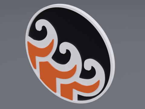 Batik keris logo 3D 模型