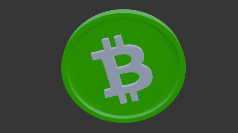 Bitcoin cash logo 3D Model .c4d .max .obj .3ds .fbx .stl .blend 