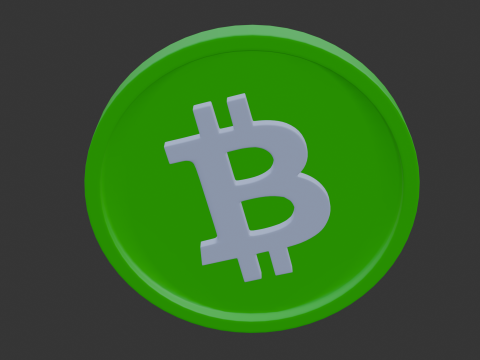 Bitcoin cash logo 3D-Modell