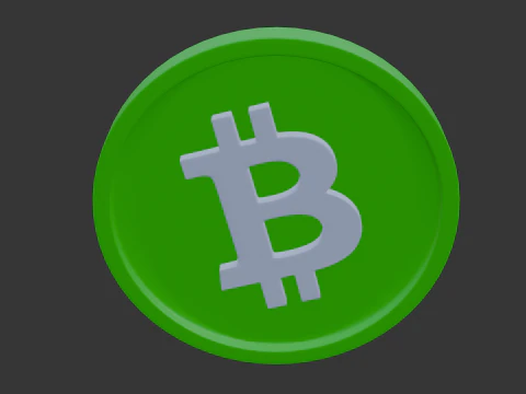 Logotipo do dinheiro Bitcoin Modelo 3D