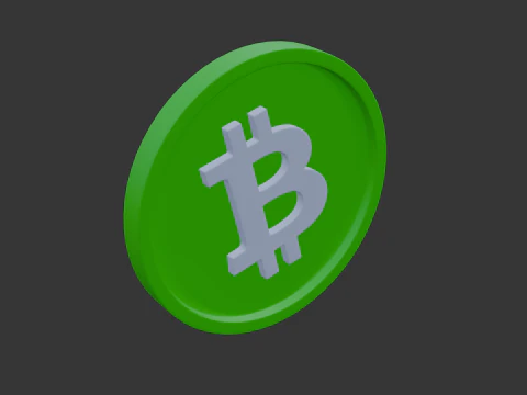 Bitcoin cash logo 3D Model