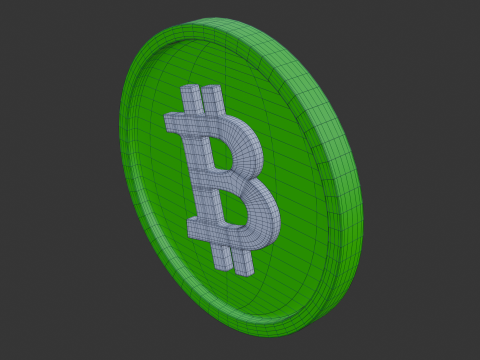 Bitcoin cash logo 3D Model