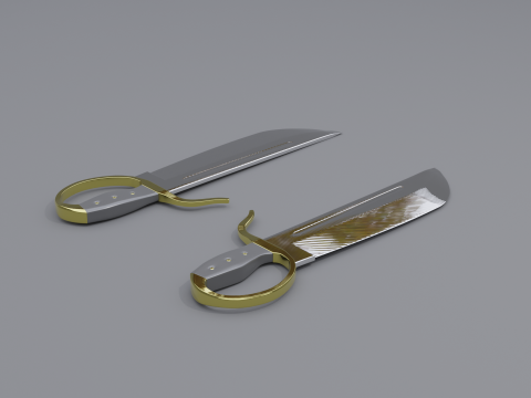 Wingchun butterfly sword 3D Model