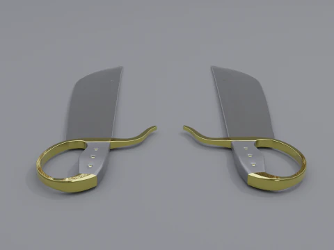 Wingchun butterfly sword 3D Model