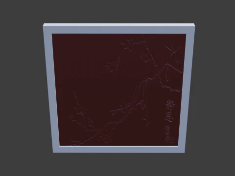 Chinese drawing calligraphy 3D Model