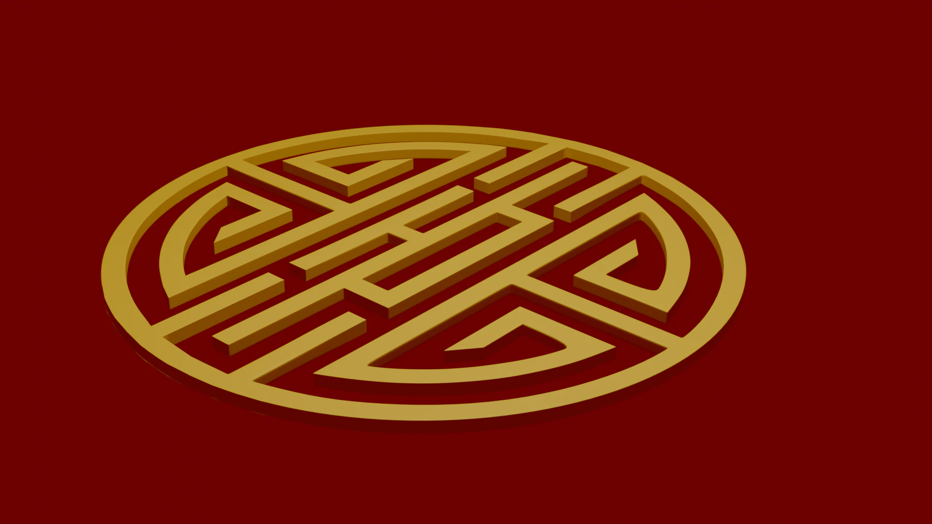 Chinese ornament 3D Model .c4d .max .obj .3ds .fbx .stl .blend 