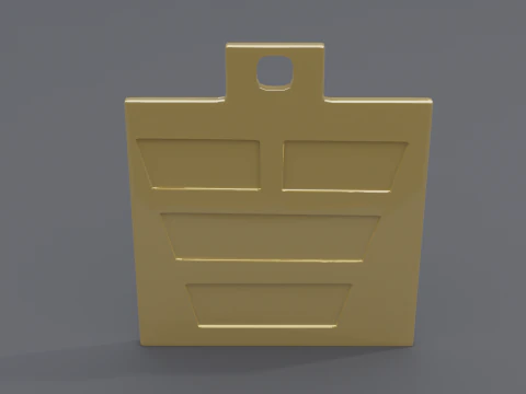 Ciondolo trigramma Dui Modello 3D